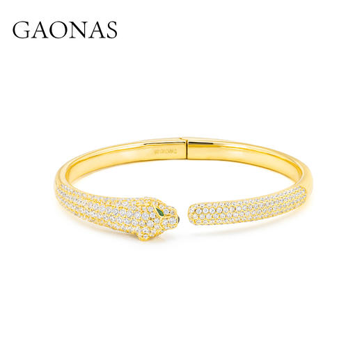 金色豹子细款时尚百搭贵气手镯11942SGO 商品图2