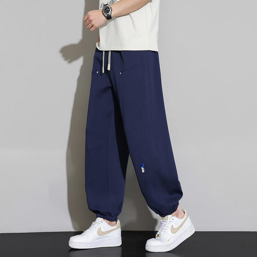 【DYF】大依优型大码男装春季束脚休闲长裤潮流百搭松紧腰棉质卫裤300斤 商品图3