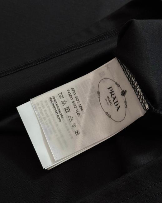 F032749基础百搭黑白两色刺绣简约圆领情侣款短袖T恤 商品图8