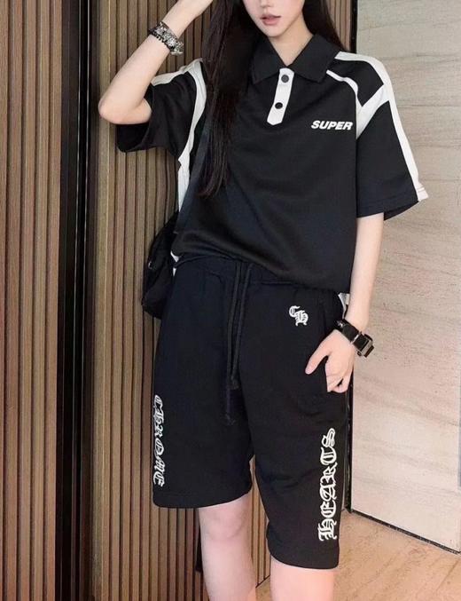 中性款刺绣抽绳短裤卫裤he009 商品图3