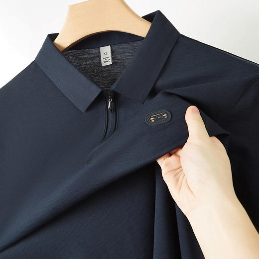 【DDP】【莱赛尔棉】大依优型大码男装夏季半拉链短袖POLO衫商务休闲T恤 商品图3