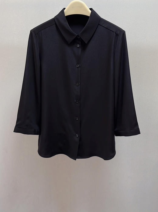 327-2 绝杀亏清 小禾七分袖 真丝弹力重绉 翻领衬衫 通勤一级棒👍 商品图9