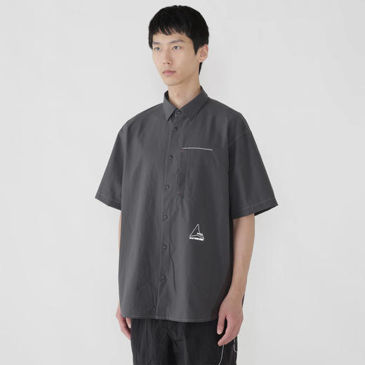 ROA x and wander breathable shirt 联名款机能性拼色短袖衬衫 商品图0