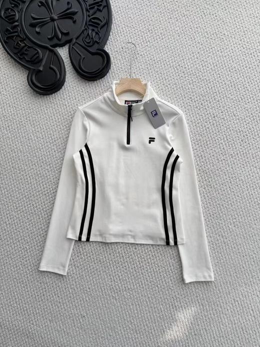 F0327103新款半拉链硅胶logo立领休闲通勤打底衫长袖上衣 商品图5