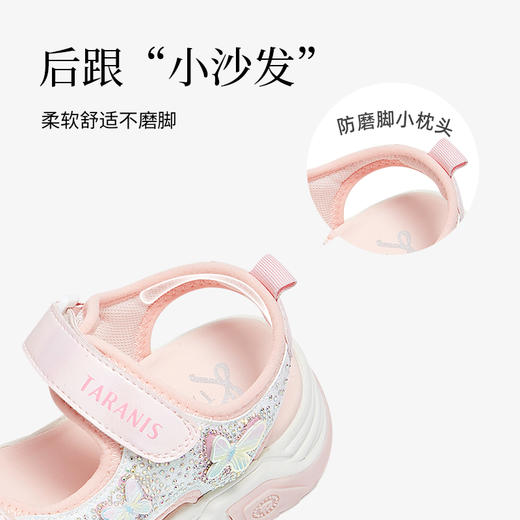 泰兰尼斯夏季中大童时尚闪钻公主凉鞋T07D4B4435 商品图5