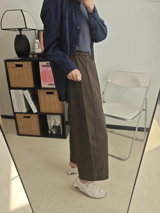 【四色可选】耐尔 松紧腰休闲阔腿女裤 商品图5