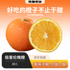 极客伦晚橙｜香味浓郁，九甜一酸，皮略厚，化渣度高，一口爆汁，会有返青，介意慎拍⭐️京东/圆通/极兔随机发