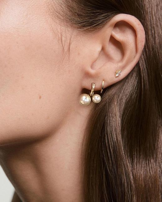 MEJURI 无敌好看  法式复古慕斯樱桃大小珍珠耳钉 商品图3