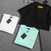 F032703早春新款男女同款纯棉双纱水洗面料绣花标识短袖T恤 商品缩略图3