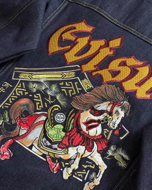 F032746春季马年限定男女同款休闲百搭重工牛仔夹克外套 商品图10