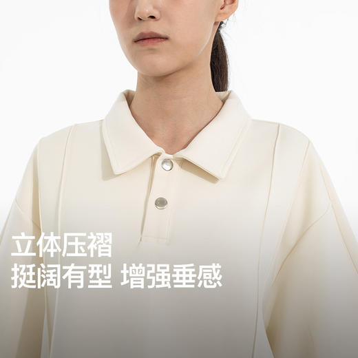 NPC潮牌复古立体压褶POLO衫短裤套装男挺括有型宽松落肩NP53TP11 商品图1