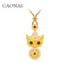 GAONAS 瑞兽献宝 时尚金色貔貅项链11938XGO 商品缩略图0