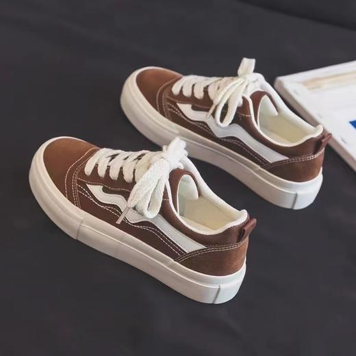 【HF】无忧购“清仓福利”（55/2件）韩版低帮帆布鞋女系带厚底平跟板鞋百搭休闲鞋（截单后3-5天发货) 商品图6