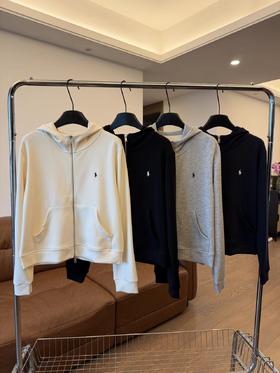 F0327114小马刺绣标莱赛尔混纺连帽拉链短款外套