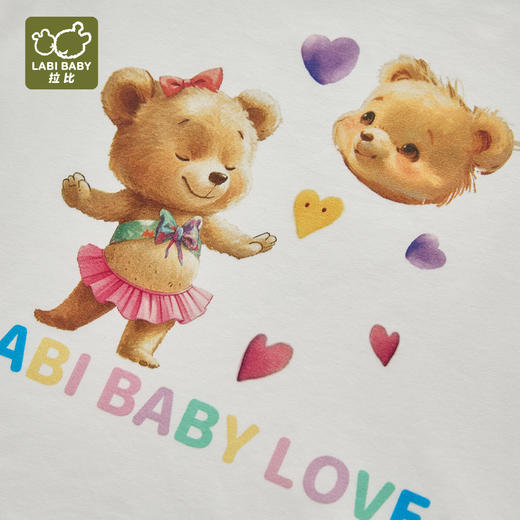 拉比童衣夏拉比熊圆领上衣米白女j6LZBC100421 商品图3