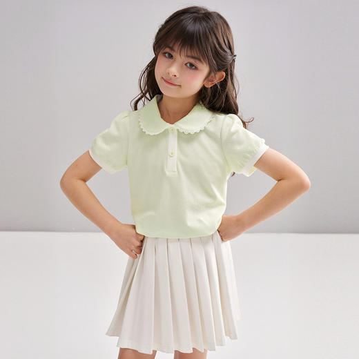 笛莎Deesha 2026年夏季新款松饼熊女童短袖T恤 商品图3