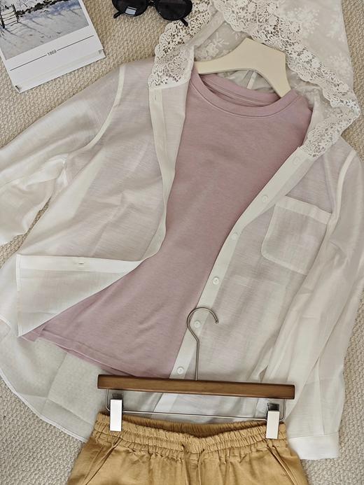 【六色可选】耐尔 天丝羊毛圆领T恤 商品图5