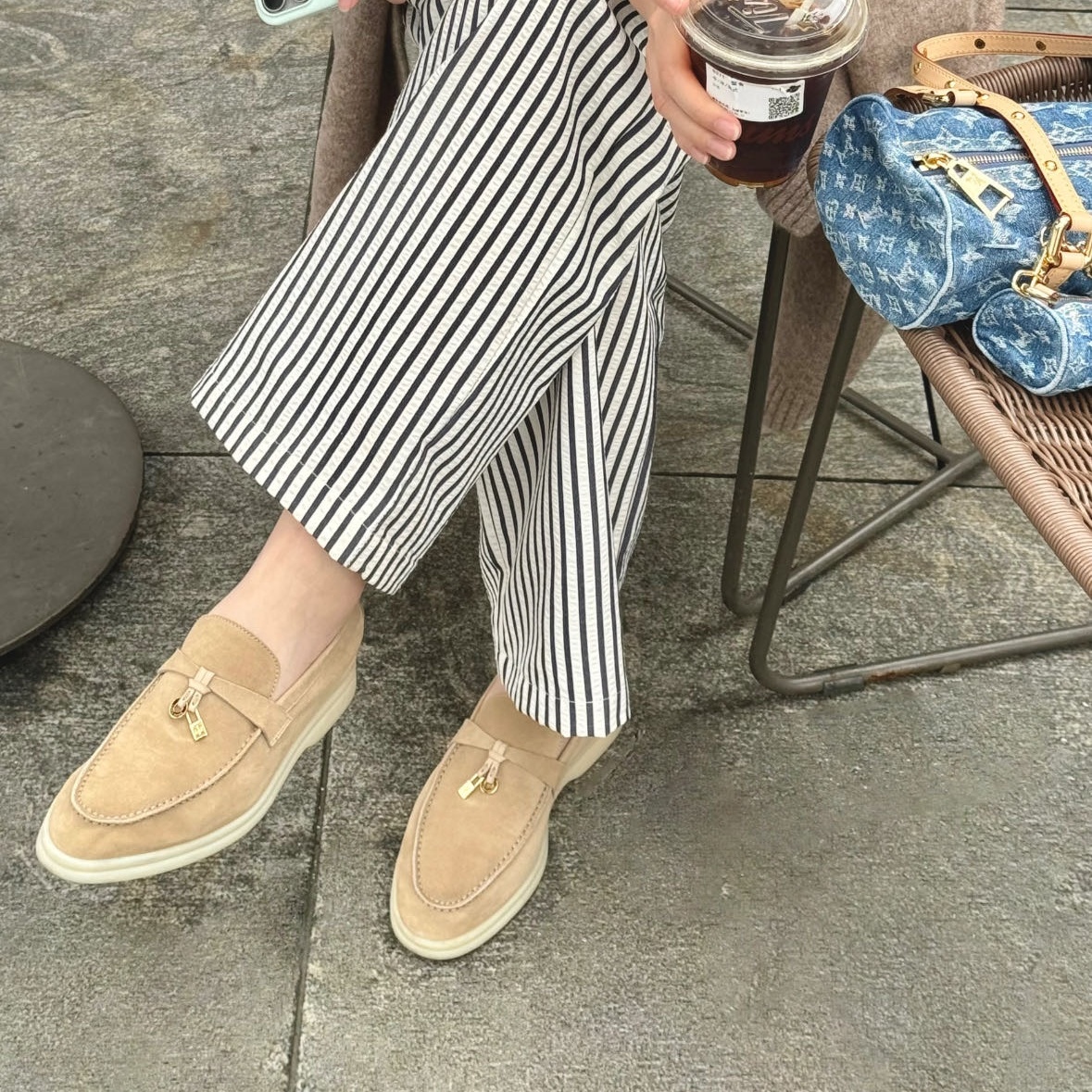 （3-5天发货）LP同款 流苏锁扣乐福鞋