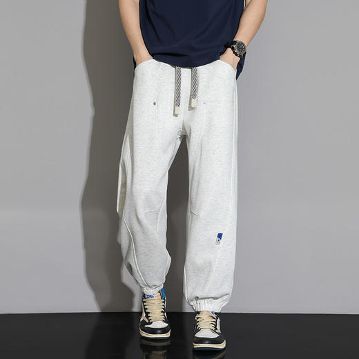 【DYF】大依优型大码男装春季束脚休闲长裤潮流百搭松紧腰棉质卫裤300斤 商品图2