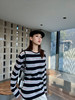 【条纹控】噢蜜ooomeooo三醋酸藏青条纹宽松套头衫 商品缩略图9