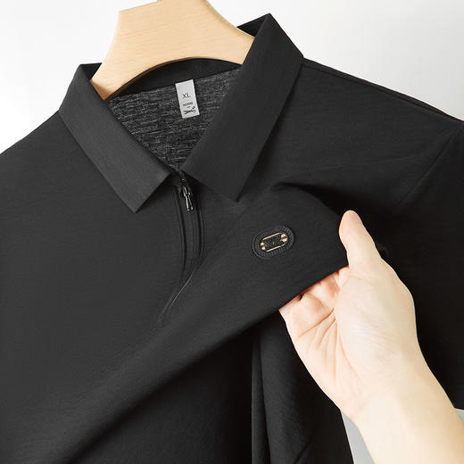 【DDP】【莱赛尔棉】大依优型大码男装夏季半拉链短袖POLO衫商务休闲T恤 商品图4