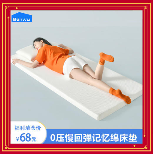 本屋创品学生宿舍单人床垫大学生记忆绵软垫海绵褥子租房家用90x190 商品图0