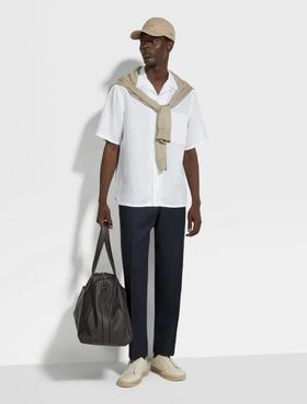 Zegn*a男士棉麻长裤