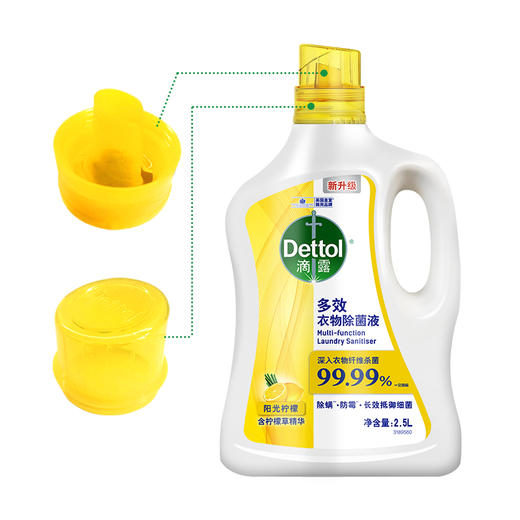 滴露 多效衣物除菌液阳光柠檬2.5L 22205181175 商品图0