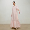 【林栖设计小店】漫芳华|肉粉色花边温柔百搭宽松2026夏新款立领连衣裙1962092 商品缩略图0