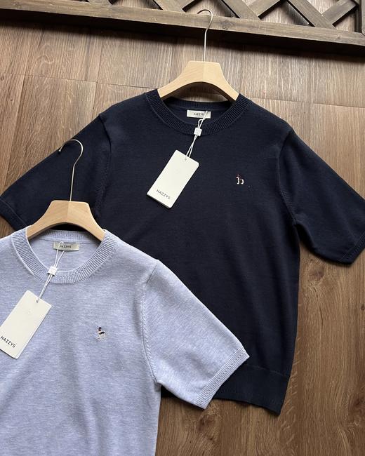 点此购买 哈吉斯女士春季时尚休闲通勤打底圆领短袖针织衫 xj 343638 商品图12