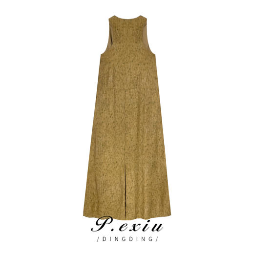 03-5潘依绣丁丁宠粉PanYiXiu/潘依绣夏季时尚气质定制设计感中长款无袖连衣裙 Q1633 商品图1