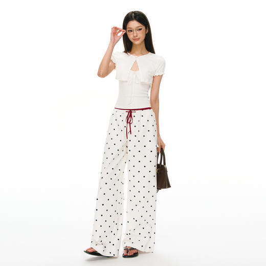 Ariseism 美式复古波点印花休闲裤女夏季新款百搭长裤 商品图5