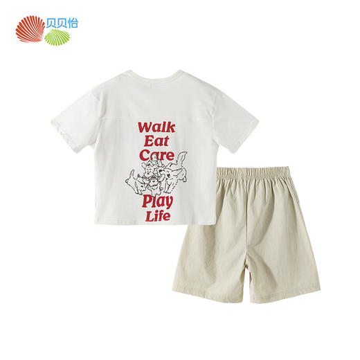 贝贝怡童装儿童套装2件2026夏季新款短袖短裤中大男童休闲t恤夏装ZB2FT010 商品图8