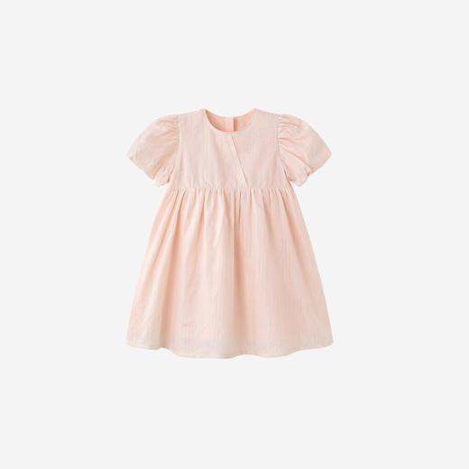 【高定系列】英氏儿童裙子夏季新款粉色公主裙女宝宝短袖连衣裙 商品图4