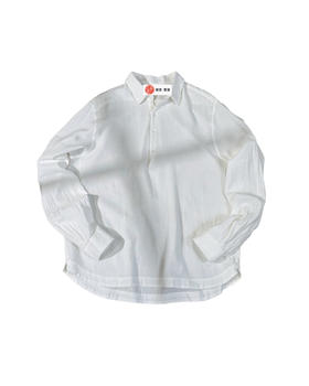 男款棉麻半开襟长袖衬衫ba