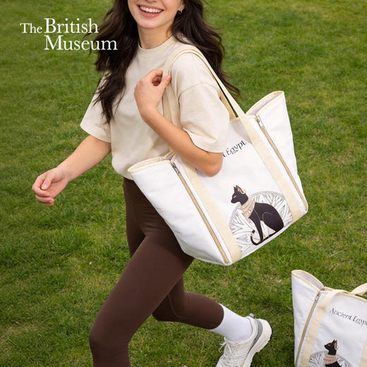 大英博物馆 安德森猫系列 野餐垫收纳 大容量单肩包 商品图0
