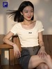 F032716一包两件夏季新款休闲百搭简约修身U领短款上衣短袖T恤 商品缩略图14