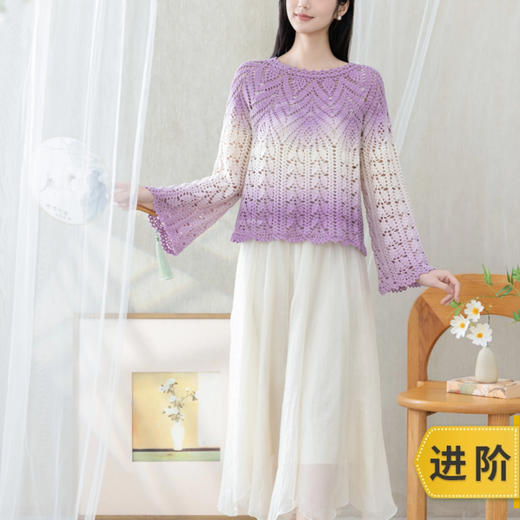 苏苏姐家羽锦育克毛衣手工diy钩针自制上衣编织羊毛线团材料包 商品图0