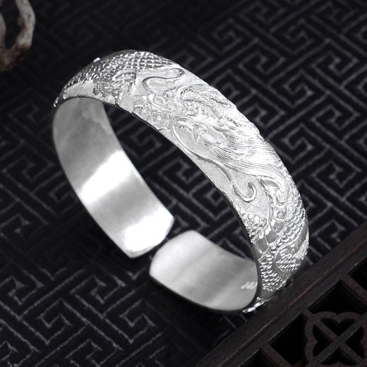 子佩集S999手工银【龙腾四海】手镯【ZYG014】原创设计2602 商品图0