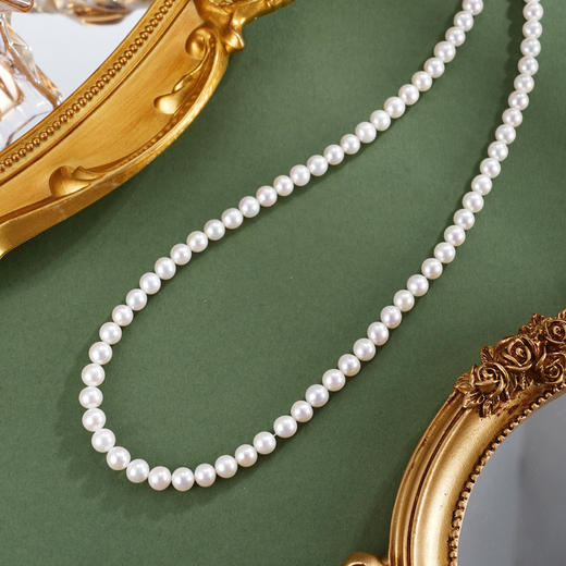 子佩集银S925珍珠惜王妃项链【ZXLY5-6MM】珠串2602 商品图0