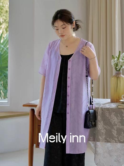 【群内福利】【开襟衬衫】邂逅低饱和薰衣草紫，温柔沉静，后背「薄背」立体抽褶温柔包容肩背，视觉显薄 商品图8