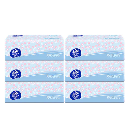 Vinda维达 细韧小雏菊抽纸3层100抽6包S码 vwXR-M04r 商品图0