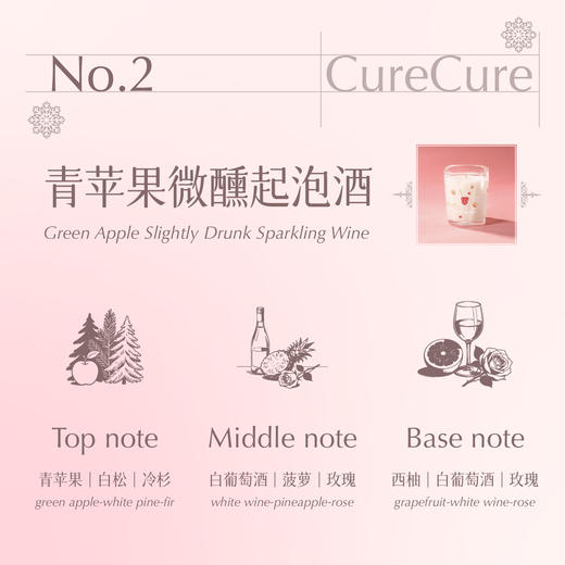 CURECURE炙语｜原创冬日约会系列少女心甜蜜香薰蜡烛礼盒 送礼必备氛围感好物 商品图2