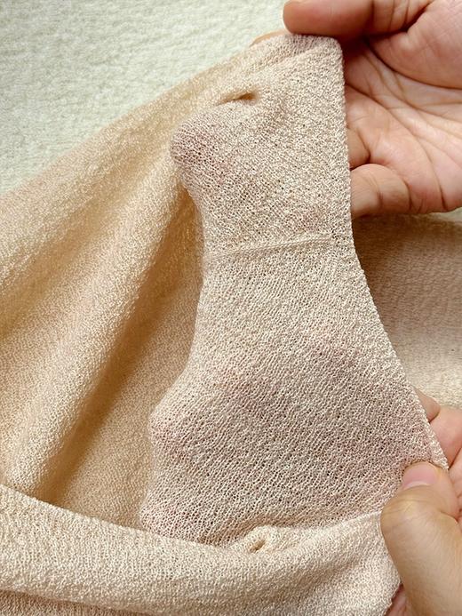 【100%精纺羊毛   肌理感树皮花一字领长袖】会呼吸的羊毛薄衫  预售7-10天 夏日羊毛系列 软糯亲肤敏感肌适用  高弹力包容各种身形  单穿、打底皆可适配多种场合 湖州仓 商品图13