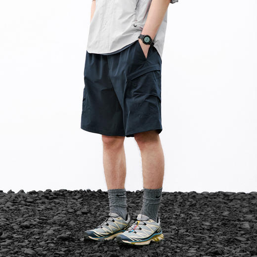 714street夏季凉感防晒运动短裤男潮牌立体侧袋工装裤休闲五分裤 商品图1