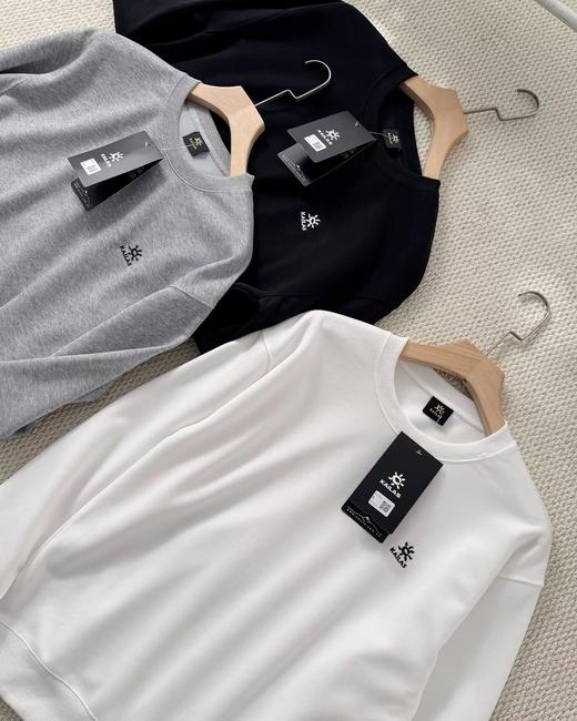 F032739早春新款利落百搭高支纱线刺绣圆领套头休闲卫衣 商品图3