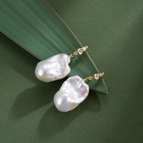 子佩集【月引潮音】银S925珍珠惜王妃耳钉【EM2879-XF】巴洛克镀金皮带扣2602