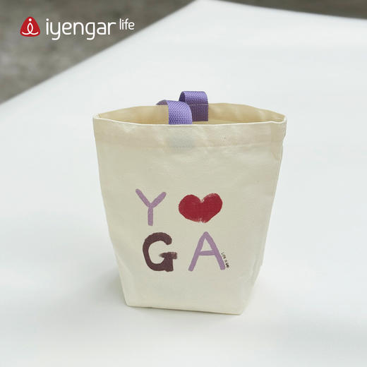艾扬格 Life F1116 瑜伽手提帆布包 小收纳包 手绘YOGA  实用简约 生活随行 商品图2