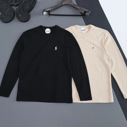 F032787春款胸前刺绣小标logo长袖打底休闲衫男女同款 商品图0