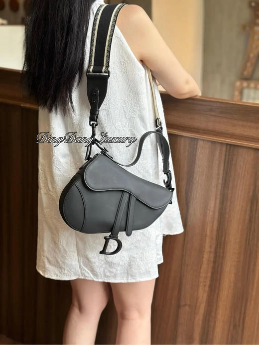 Dior Saddle 中号 box牛皮 so black 马鞍包 商品图3